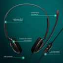 Sennheiser PC 8 USB - Stereo USB Headset for PC and MAC with In-line Volume and Mute Control - Black