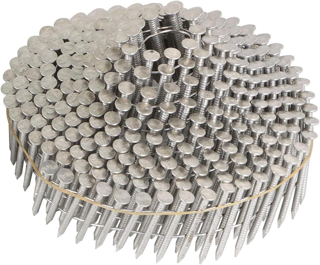 findmall 1200 Count 1-1/4-Inch x .090-Inch Ring Shank 304 Stainless Steel 15-Degree Siding Nails