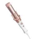 KISS Instawave 101 Automatic Curler - Rotating Curling Iron, 1.25 Inch Pearl Ceramic Tourmaline Barrel Heats Up to 400, 2 Directional Spinner, Rose Gold Finish, 1.14 Lbs.