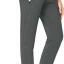 POSHGLAM Women's Maternity Joggers Casual Scrub Pants Quick-Dry Lightweight Active Pants (Medium, Pewter)