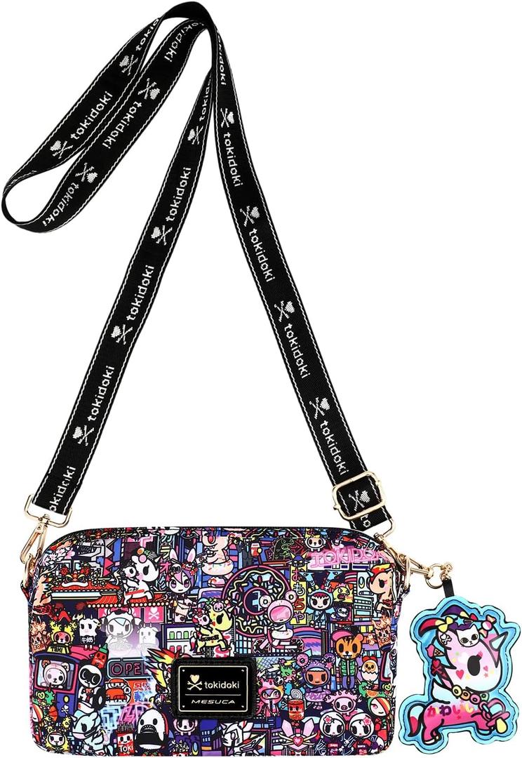 tokidoki Crossbody Purse with Unicorno Keychain Cute Shoulder Bag Cartoon Wallet for Women Teen Girls Shopping Travel