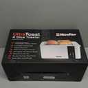 Mueller UltraToast Full Stainless Steel Toaster 4 Slice, Long Extra-Wide Slots for Bagels and Waffles, 6 Browning Levels, LED Display, Cancel/Defrost/Reheat Functions & Removable Tray, Kitchen Gadgets