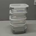 PrepNaturals 5 Pack 30 Oz Glass Meal Prep Containers - Dishwasher Microwave Freezer Oven Safe - Glass Storage Containers with Lids (Multi-Compartment)