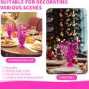 12 Pack Metallic Foil Spary Centerpieces for Tables, Hot Pink Centerpieces for Tables Decorations, Star Brust Table Centerpieces for Birthday Graduation Wedding Baby Shower Party