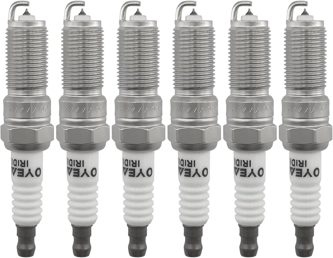 6059 Set of 6 Iridium Spark Plugs LTR6IX11 SP411 Compatible with Ford Cadillac Chevrolet Lincoln Buick Equinox Canyon Enclave Explorer SRX V6 (C01020004)