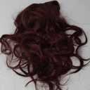 Rugelyss Vintage Wigs Dark Brown Rednish Maroon Wig for Women Lady Natural Synthetic Full Wigs for 70s Cosplay Costume Disco Hair Wig 20"