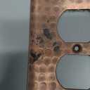 Monarch Abode Duplex Outlet Cover Plate  1-Gang Pure Copper Plug Wall Plates, Electrical Outlet Cover Plates, Electric Outlets Covers, Hand Hammered Decorative Outlets Covers Wall Plate, Pack of 1