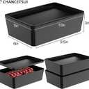 CHANCETSUI Storage Bins With Lids Plastic Containers: Multipurpose Stackable Storage Container Bins With Lid For Home And Office Organization, Small Storage Bin, 2 Pcs 7x10 Black container