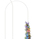 GOJAWAY 6FT Backdrop Stand Metal Arch White Wedding Arch Stand Arched Backdrop Frame for Birthday Party Baby Shower Graduation Ceremony Decoration