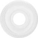 PATIKIL Ceiling Medallion, 12" OD x 4" ID PU Decorative Ceiling Light Medallion Chandelier Medallion Traditional Ceiling Light Cover Plate for Ceiling Light Fixtures Fans, White