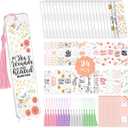 Kaciola 24PCS Acrylic Bookmark Blanks with 24PCS Faith Theme UV DTF Stickers and 4 Colors Tassels,Blank Bookmarks Waterproof UV DTF Transfers Stickers for DIY Crafts Hanging Tag Gift Bookmarks DIY
