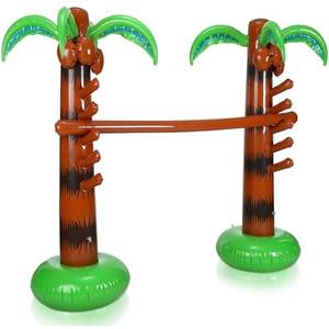 Jenaai Inflatable Palm Tree Limbo Game for Luau Party Coconut Trees Hawaiian Fun Limbo Game for Summer Decor Travel Pool Beach Party Picnic Indoor Outdoor Vacations Party Games for Adult