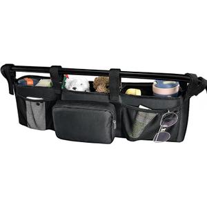 Double Stroller Organizer Fit for BOB Duallie & Baby Jogger City Mini GT2 Double Stroller, Double Baby Stroller Accessories Double Stroller Parent Console with Cooler Pocket(Empty Bag)