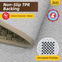 JSEI Dirt Trapper Door Mat 32"x48", Non-Slip Entryway Rugs Doormat Indoor, Washable Absorbent and Stain Resist Welcome Floor Mat for Front Door, Dog Door Mat, Dirty Wet Shoes & Paws, Beige