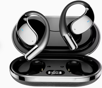 Yyk-Q39 High Quality True Wireless Earphone Ows Open Ear Hanging Sports Earbuds with Noise Cancelling and IP54 Waterproof, Black