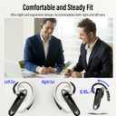 Atheewon Bluetooth Earpiece, Wireless Handsfree with Noise Cancelling Mic, 20Hrs Call Time Bluetooth 5.4 Headset, 180 Hrs Standby Time Headset for Business/Trucker/Driver