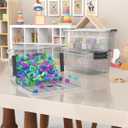 WYT Clear Storage Latch Bins, 6-Pack Storage Organizer Box with Handle and Lids, 5-Litre