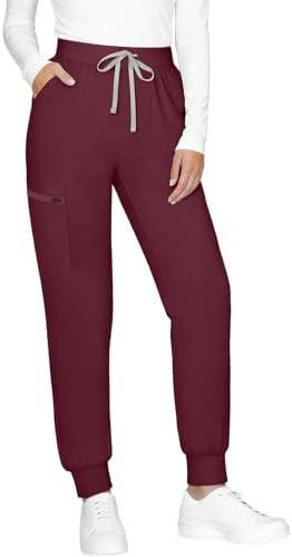 Reinwaete Scrub Pants for Women - Yoga Waistband with 3 Pockets, Jogger Scrubs for Women, Soft Stretch, Lightweight Fabric, XL