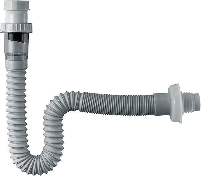 1-1/4 Inch Universal Anti-Odor Sink Drain Pipe with Expandable and Flexible Design - Ideal for Wash Basins, Sinks, Tubs, and More - Includes Down Tube, S Tube and P Trap Tubing 