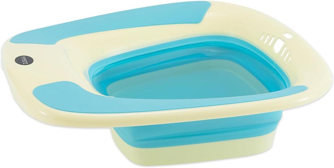 Sitz Bath, Sitz Bath for Hemorrhoids, Sitz Bath for Toilet Seat, Sitz Bath for Postpartum Care, Sits Bath Tub for Women Men Adults, Sitz Bath Soak Salts Basin, Hip Bath Bowl, Foldable, Blue