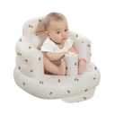 AGITVPS Upgrade Inflatable Baby Seat with Tray for Babies 3-36 Months, Built in Air Pump Bumbo Seat with Tray, Baby Chair Sit Me up Floor Seat for Baby, Learning to Sit&Feeding (Pillar-Olive)