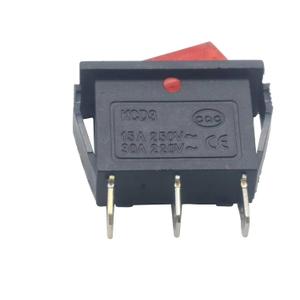 3 pin 2 Position Red Lighted Rocker Switch for Desktop Grinder,Electric Fireplaces,Neon Lamp,Household appliances,Lawn Mower,Electric Tool and Snowblower