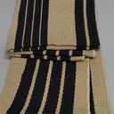 OJIA Outdoor Rug 3'x5', Black and Tan Area Rug Machine Washable Rugs Cotton Hand Woven Entry Rug Indoor Outdoor Striped Carpet for Front Porch/Deck/Backyard/Camping/Outdoor Decor