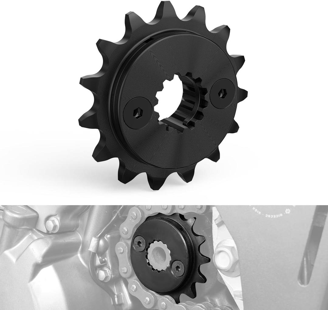 NICECNC 15T Front Countershaft Sprocket/Motorcycle Front Sprocket, Compatible with Honda XR650L 1993 1994 1995 1996 1997 1998 1999-2024, CNC Machined Aluminum