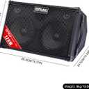 Coolmusic BP60D 120W Battery Powered Acoustic Guitar Amplifier,Portable Bluetooth Speaker with Reverb Chorus Delay Effect, 7 Inputs