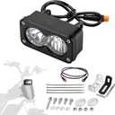 Compatible fits Ridstar Q20 Ebike Headlight, 6500K 20W Super Bright Waterproof LED Light for Ebike, 3 Pin Universal 12V-60V for Ebike, Motorcycle, ATV