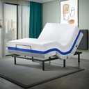 Premium Queen Adjustable Bed Base with 12 Inch Gel Memory Foam Mattress 