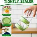 LKTKJDS On the Go Yogurt Parfait Snack Cup 26 oz with Spoon & Lid, 100% Leak Proof Granola Holder for To Go Breakfast Cereal Fruit Overnight Oats Container Reusable, Travel Hiking Camping 2 Pack (White and green Oatmeal Cup)