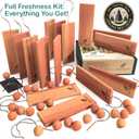 2 x Cedar Blocks for Clothes Storage 40pcs (15 Hang-ups, 25 Balls), Cedar Blocks for Closet, Cedar for Closets, Cedar Planks, Natural Closet Smell Eliminator, Natural Closet Deodorizer