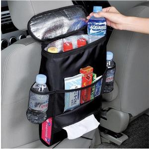 KAFEEK Car Seat Organizer/Auto Seat Back Organizer/Multi-Pocket Travel Insulated Drinks Holder Cooler/Storage Bag Cool Wrap Bottle Bag with Mesh Pockets(Heat-Preservation) (1-Pack)