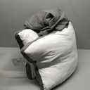 WhatsBedding Memory Foam Body Pillow with Removable Pillowcase -Fluffy Body Pillows for Adults -Large Long Bed Pillows for Sleeping - White