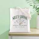 FOTAP Silly Goose Merch Silly Goose Inspire Tote Bag Silly Goose Gift Goose Lover Gift Kawaii Goose Handbag Animal Gift