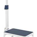 Folding Step Stool, Step Stools with Handle for Elderly Adults, Metal Stepping Stool with Adjustable Handrail in Kitchen, Bathroom, Bedroom, 330 Lbs Capacity