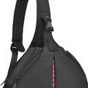 CADeN Camera Bag Sling Shoulder Bag Camera Case Waterproof with Rain Cover Tripod Holder, Compatible for DSLR/SLR Cameras (Canon Nikon Sony Pentax) and Accessories Shoulder Camera Bag (Large, Black)