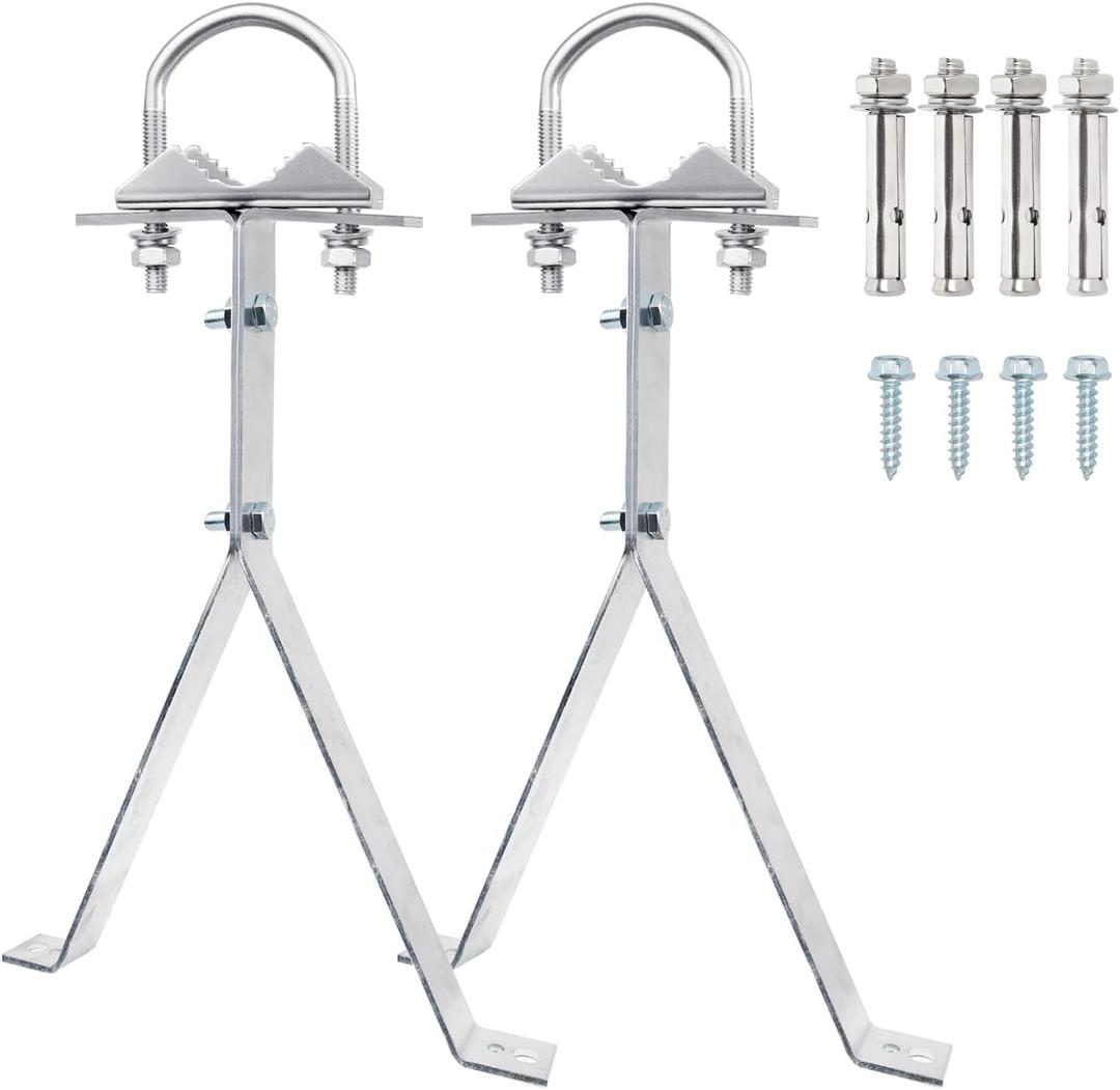 XRDS-RF Antenna Wall Mount 12 Inch Heavy-Duty Stand Off Wall Mast Mount Windproof Antenna Mounting Bracket (2-Leg + 2-Leg)