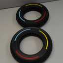 10X2.125 Inch Solid Tires for Electric Scooter,50/75-6.1 Replacement Wheel, 10X2.125 Rubber Tyre for Gotrax G4& Turboant X7 Pro& Segway Ninebot F25/F30/F40/F65& Hiboy S2 Pro/ S2 MAX-3 color-(2PCS) (multicolour)