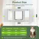 Aluminum Cat Door for Window, Adjustable Full-Size Window Pet Door 27.5-32 Inch, No-Tool Installation, Controllable Flap with 4 Locking Modes, Weatherproof & Secure Insert for Cats