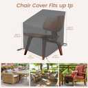 Patio Furniture Covers Waterproof 2 Pack,Patio Chair Covers for Outdoor Furniture Waterproof ,Heavy Duty Chair Covers Waterproof-Grey 30"x34"x28.87"/38.5"(H)
