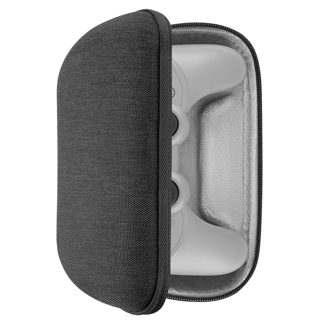 GEEKRIA Controller Travel Case Compatible with 8BitDo Pro 2, Ultimate, 2C, Hard Shell Carrying Bag, Protective Storage with Internal Mesh Pocket for Charging Cable (Dark Gray)