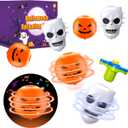 Halloween Boo Basket Goodie Bag Stuffers Fillers for Kids,8 Pack Light Up Spinning Tops Toys Gifts for Toddlers,Halloween Non Candy Trick or Treats Party Favors,Birthday Classroom Prizes for Boys Girl