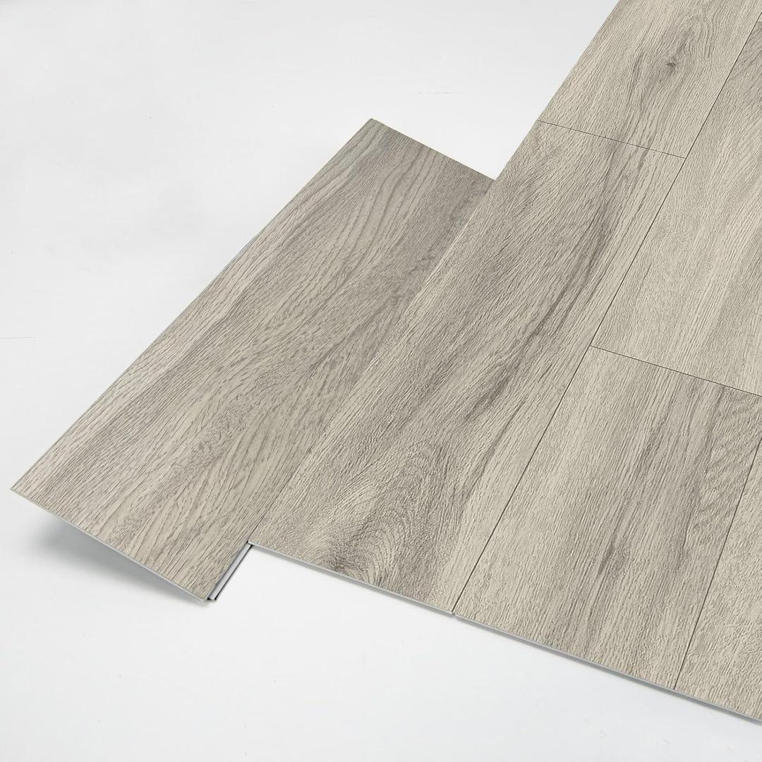 Art3d 24-Pack Click-Lock Wood SPC Floor Planks, 24 x 6 Inch, Light Grey Oak