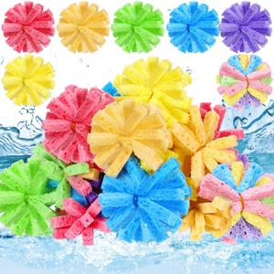 Blueweenly 30 Pcs Reusable Water Sponge Balls for Outdoor Water Balloons Kids Games Toys Soft Quick Soak Pool Fight Toys for Summer Activities Backyard Trampoline Beach Party (Fresh Color)
