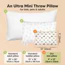 Mini Toddler Pillow with Pillowcase - 9x13 My Little Dreamy Travel Kids Pillow for Sleeping, Toddler Bed, Small, Tiny, Organic Cotton Pillowcase, Soft & Breathable, Kids 2-4 Years Old (Construction)