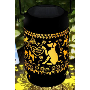 Solar Lantern Pet Memorial Gifts, with Picture Frame Keychain/Sympathy Card Dog Memorial Gifts for Loss of Dog Outdoor Solar Light Loss of Dog Sympathy Gift(with Silver Paw Keychain)