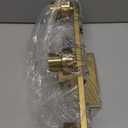 3-Light Bathroom Vanity Light, Modern Brushed Gold Wall Lights with Clear Glass Shades, Bathroom Wall Sconce Lamp for Mirror Living Room Bedroom Hallway