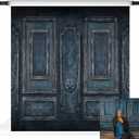 Kate Blue Vintage Wall Backdrops Retro Interior Classic Photography Backdrops Elegant Portrait Photo Studio Props, 10x10ft